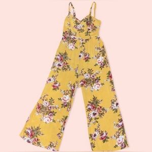 Floral Yellow Jumpsuit